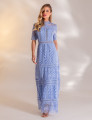 VESTIDO LONGO GUIPIR AMÉLIA AZUL