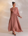 VESTIDO LONGO PLISSADO SOPHIE NUDE