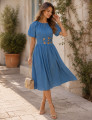 Vestido Midi Assimétrico Márcia Azul