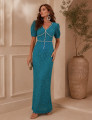 Vestido Renda Strass Fernanda Azul