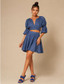 Conjunto Linho Amarração Lívia Azul