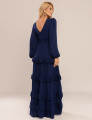 VESTIDO DECOTE V MAIA AZUL MARINHO