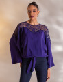 BLUSA EM VISCOSE ARIELA AZUL