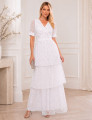 Vestido Tule Paetê Tassia Off White