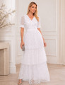 Vestido Tule Paetê Tassia Off White
