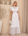 Vestido Renda Poá Nina Off White