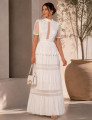Vestido Detalhe Tule Miranda Off White