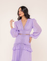 VESTIDO  DECOTE V DONATELA LAVANDA
