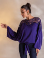 BLUSA EM VISCOSE ARIELA AZUL