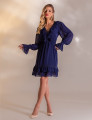 VESTIDO CURTO JULIANA AZUL MARINHO