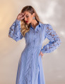 VESTIDO MIDI GUIPIR CLARICE AZUL