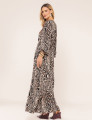 VESTIDO ANIMAL PRINT JASMIM MARROM