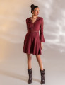 VESTIDO CURTO SUEDE VÂNIA VINHO