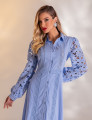 VESTIDO MIDI GUIPIR CLARICE AZUL