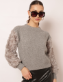 BLUSA BORDADA RACHEL CINZA