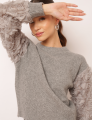 BLUSA BORDADA RACHEL CINZA