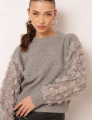 BLUSA BORDADA RACHEL CINZA