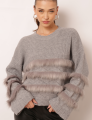 BLUSÃO TRICOT LIZZIE CINZA