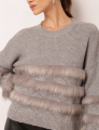 BLUSÃO TRICOT LIZZIE CINZA