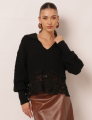 BLUSA TRICOT AMPLA HADASSA PRETO