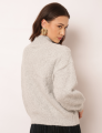 BLUSA BORDADA MEL CINZA