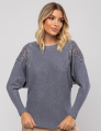 BLUSA MODAL MANGA MORCEGO GRACE CINZA
