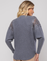 BLUSA MODAL MANGA MORCEGO GRACE CINZA