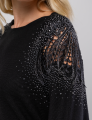 BLUSA MODAL MANGA MORCEGO GRACE PRETA