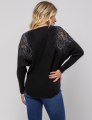BLUSA MODAL MANGA MORCEGO GRACE PRETA