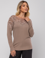 BLUSA MODAL COM APLICAÇÃO ANA LIZ CAQUI