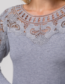 BLUSA MODAL COM APLICAÇÃO ANA LIZ CINZA