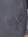 BLUSA APLIQUE BORBOLETA LUCY CINZA
