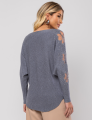 BLUSA APLIQUE BORBOLETA LUCY CINZA