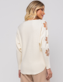 BLUSA APLIQUE BORBOLETA LUCY OFF WHITE