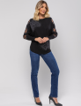 BLUSA APLIQUE BORBOLETA LUCY PRETA