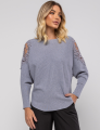 BLUSA MANGA MORCEGO PAULA CINZA