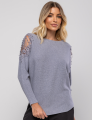 BLUSA MANGA MORCEGO PAULA CINZA