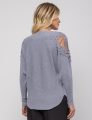 BLUSA MANGA MORCEGO PAULA CINZA