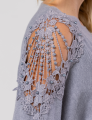 BLUSA MANGA MORCEGO PAULA CINZA