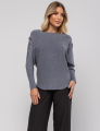 BLUSA AMPLA LUA CINZA