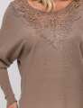 BLUSA MODA APLIQUE LILIAM CAQUI