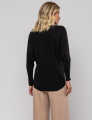 BLUSA MODA APLIQUE LILIAM PRETA