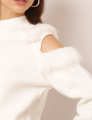 BLUSA TRICOT ABERTURA NICOLE OFF WHITE
