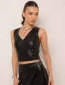 CONJUNTO COURO PU SAVANA PRETO