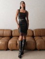 CONJUNTO COURO  PU TALITA PRETO