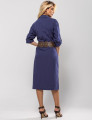 VESTIDO MIDI CHEMISE ANGELINA AZUL MARINHO