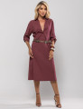 VESTIDO MIDI CHEMISE ANGELINA MARSALA