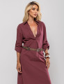 VESTIDO MIDI CHEMISE ANGELINA MARSALA