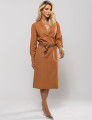 VESTIDO MIDI CHEMISE ANGELINA MARROM