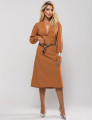 VESTIDO MIDI CHEMISE ANGELINA MARROM